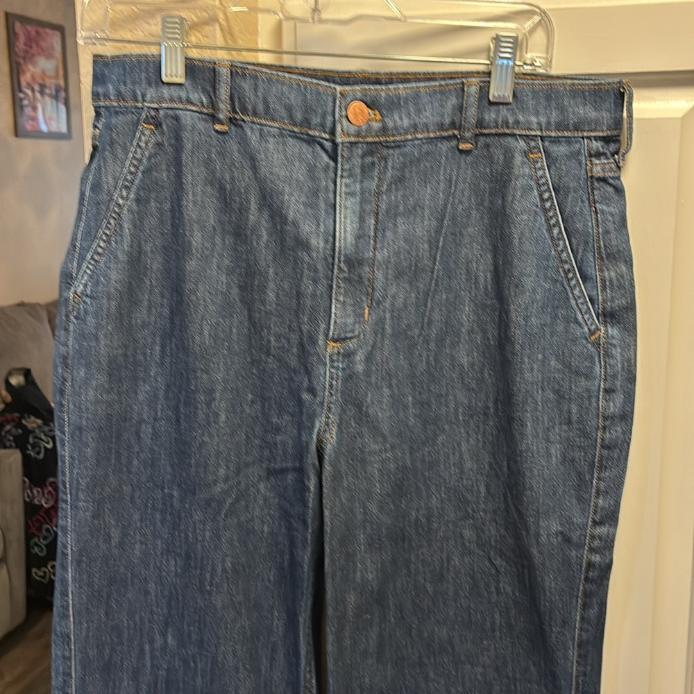 J. Crew Blue Denim Wide-Leg Pants NWT - Picture 2 of 13
